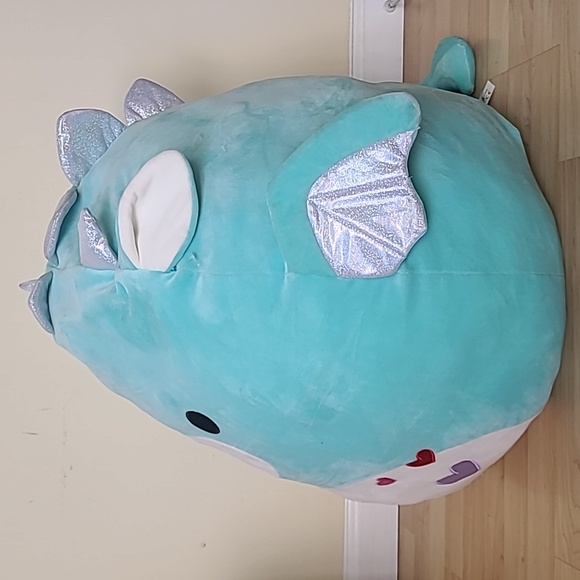Kellytoy Squishmallows Green Teal Dragon Plush Toy Stuffed Animal 27" Ta… - Picture 3 of 10